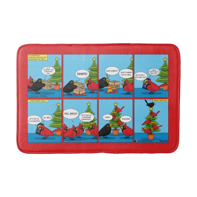 Tapis De Bain Comment décorer une bande dessinée d'arbre de Noël (Devant)