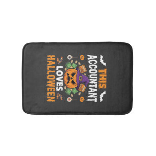 Tapis De Bain Comptable Aime Halloween Citrouille Comptable Desi