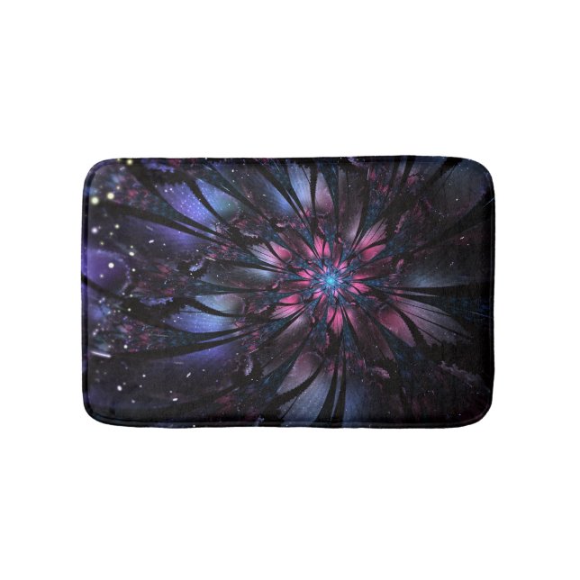 Tapis De Bain Conception Abstraite des fleurs fractales. (Devant)
