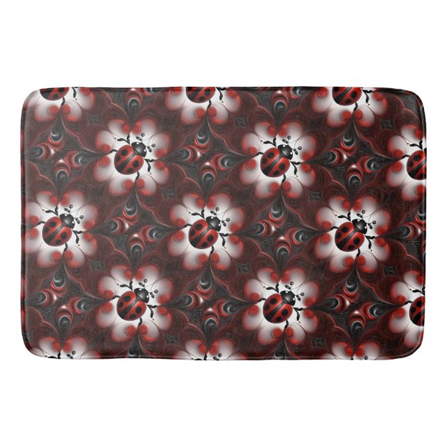 Tapis De Bain Conception artistique abstraite de coccinelle, (Devant)
