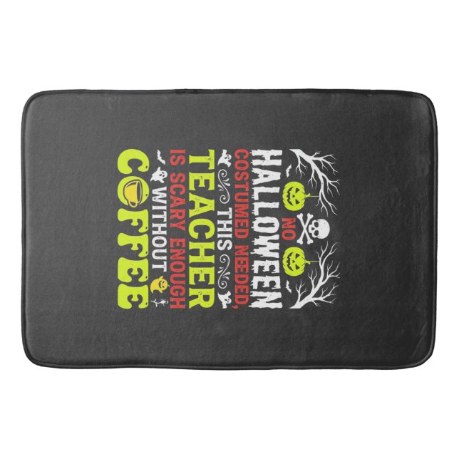 Tapis De Bain Conception de café assez effrayante pour Halloween (Devant)