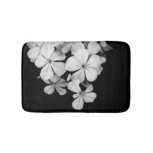 Tapis De Bain Conception de carte postale noir et blanc