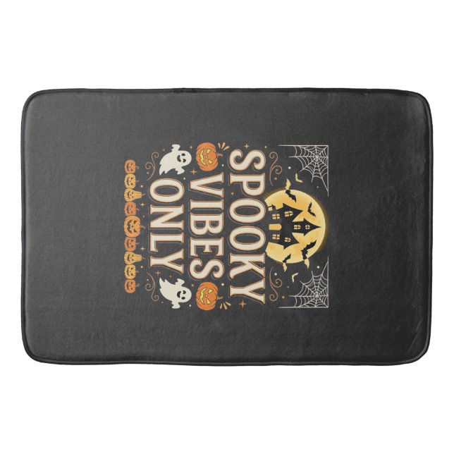 Tapis De Bain Conception de château fantôme Halloween Vibes Somb (Devant)