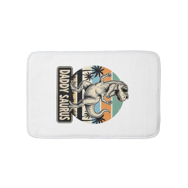 Tapis De Bain Conception de chemise de dinosaure rétro Daddy Sau (Devant)