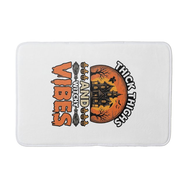 Tapis De Bain Conception de chemise Halloween Thick Thighs Witch (Devant)