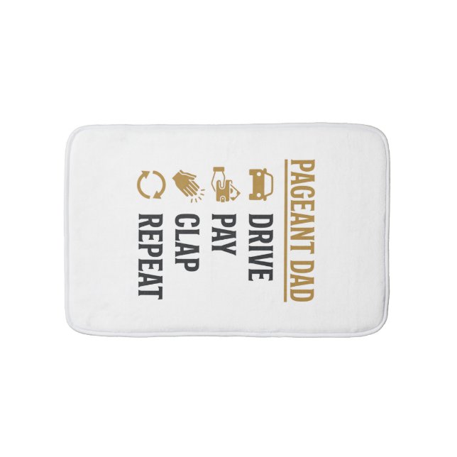 Tapis De Bain Conception de chemise pour papa de concours de bea (Devant)