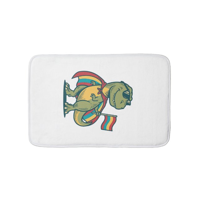Tapis De Bain Conception de chemise vectorielle de dinosaure de  (Devant)