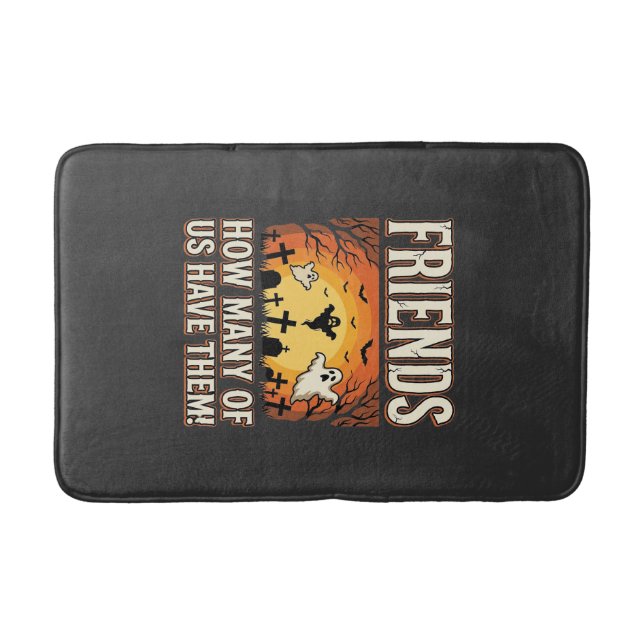 Tapis De Bain Conception de cimetière de fantômes Halloween Frie (Devant)