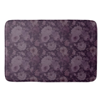 Tapis De Bain Conception de défilement dramatique bordeaux prune