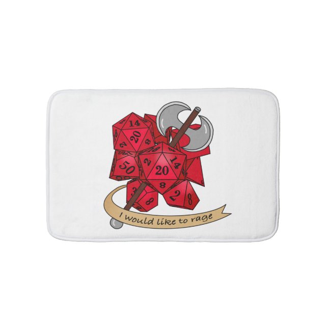 Tapis De Bain Conception de dés barbares (Devant)