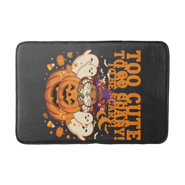 Tapis De Bain Conception de fantôme de citrouille de hamster de  (Devant)