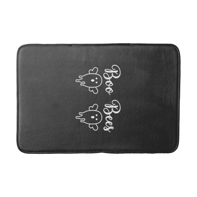 Tapis De Bain Conception de fantôme d'Halloween de Boo Bees (Devant)