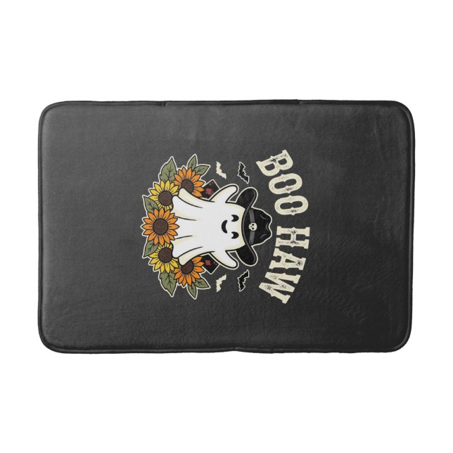 Tapis De Bain Conception de fantôme Halloween Western Boo Haw (Devant)