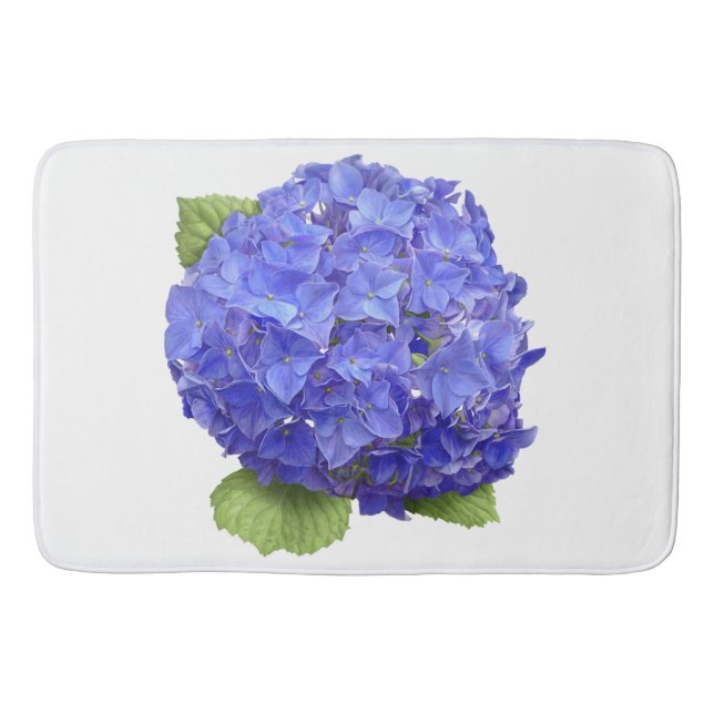 Tapis De Bain Conception de fleurs d'hortensia bleues (Devant)