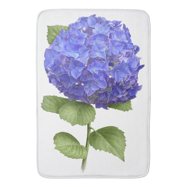 Tapis De Bain Conception de fleurs d'hortensia bleues (devant Vertical)