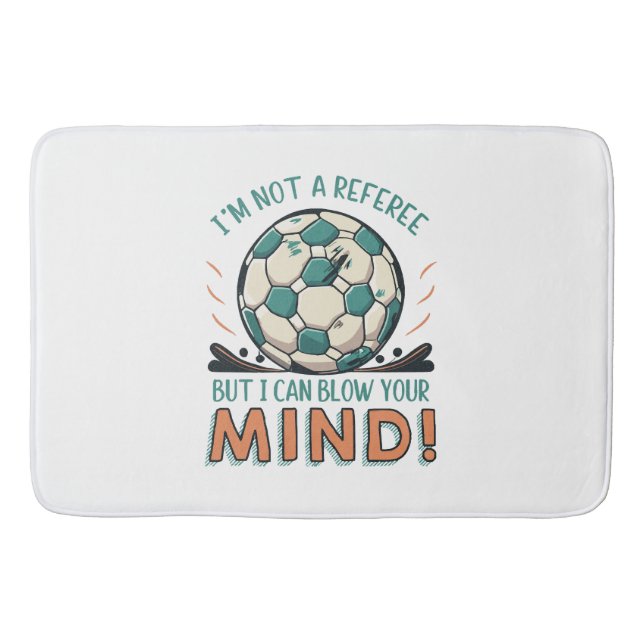 Tapis De Bain Conception de football drôle (Devant)