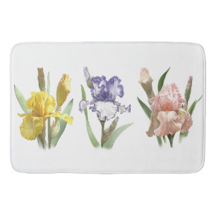Tapis De Bain Conception de jardin de fleurs d'iris