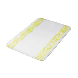 Tapis De Bain Conception de la frise grecque jaune