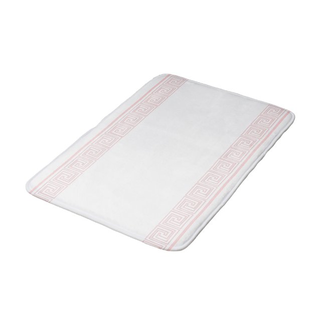 Tapis De Bain Conception de la frise grecque rose (Angle)