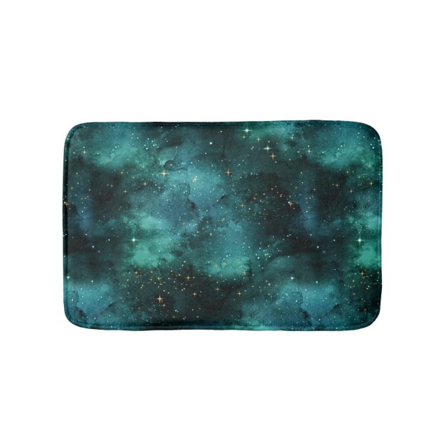 Tapis De Bain Conception de la série Galaxie sarcelle 1 (Devant)