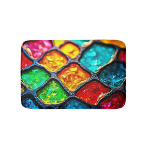 Tapis De Bain Conception de luminescence en verre coloré de tons