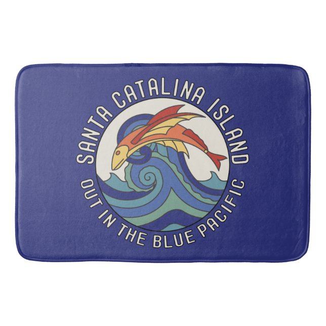 Tapis De Bain Conception de mosaïque de l'île Catalina (Devant)