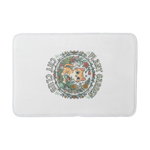 Tapis De Bain Conception de plante de jardin de chat drôle - Pla