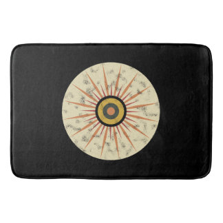 Tapis De Bain Conception de soleil levant rétro boho