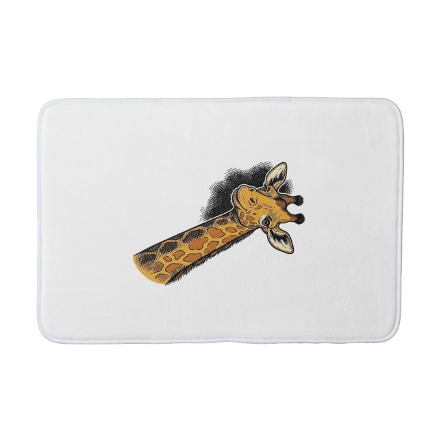 Tapis De Bain Conception de T-shirt de girafe mignon gravé vinta (Devant)