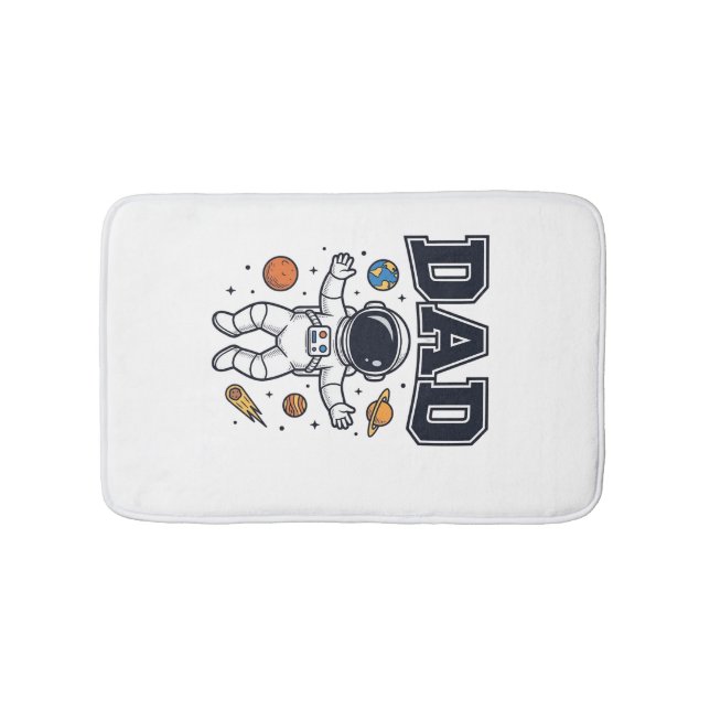 Tapis De Bain Conception de T-shirt Vector Space Astronaute Papa (Devant)