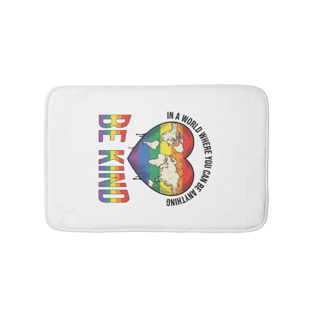 Tapis De Bain Conception de T-Shirt Vectoriel Cœur Arc-en-Ciel M (Devant)