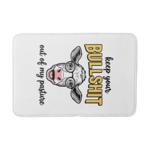 Tapis De Bain Conception de T-shirt vintage de pâturage de vache