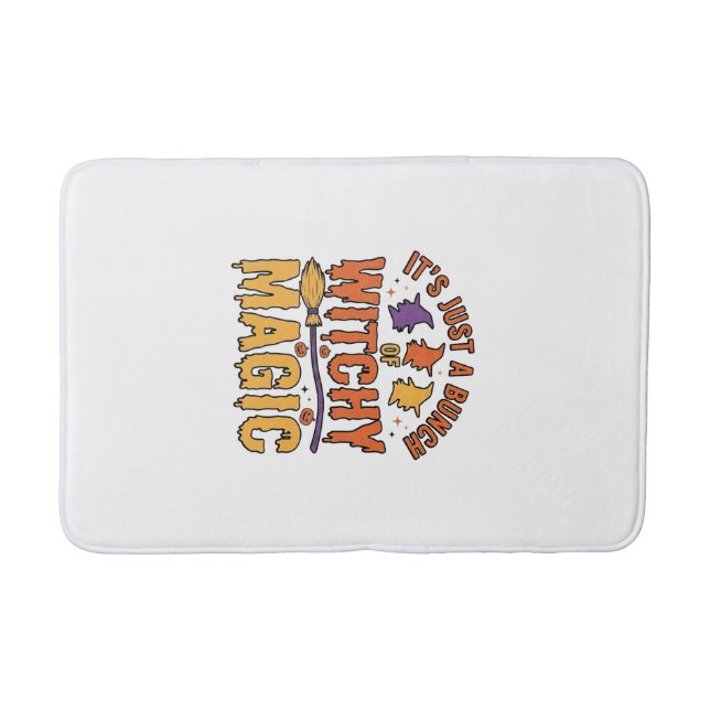 Tapis De Bain Conception de typographie Halloween magique ensorc (Devant)