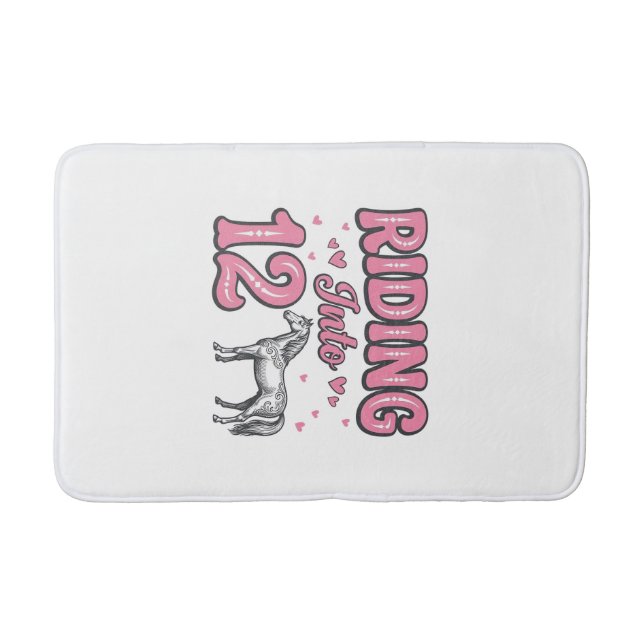Tapis De Bain Conception de vecteur de 12 ans de fête d'annivers (Devant)