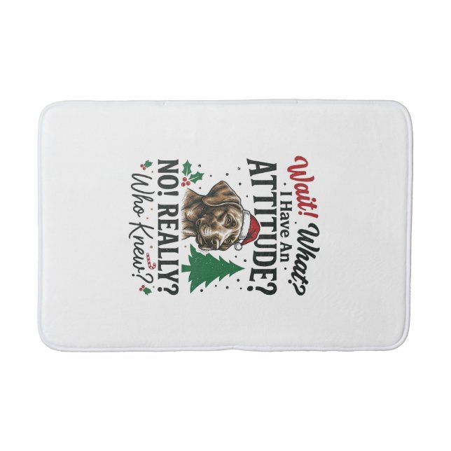 Tapis De Bain Conception de vecteur de Noël d'attitude de chien  (Devant)