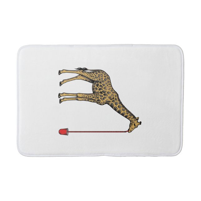 Tapis De Bain Conception de vecteur de paille à boire de girafe  (Devant)