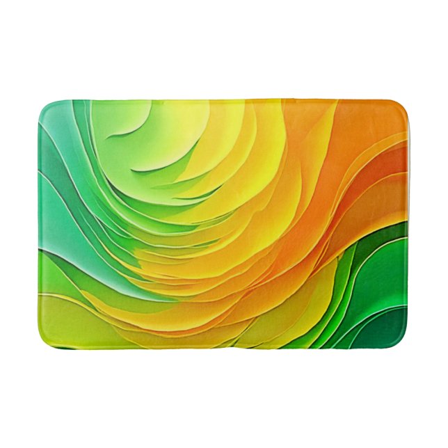 Tapis De Bain Conception d'énergie de couleur abstraite (Devant)