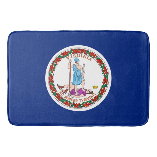 Tapis De Bain Conception du drapeau de l'État de Virginie (Devant)