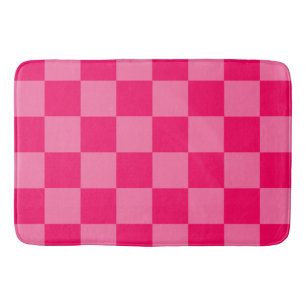 Tapis De Bain Conception du Motif du vérificateur rose clair et