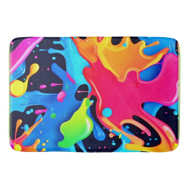 Tapis De Bain Conception d'une partie de peinture dynamique (Devant)