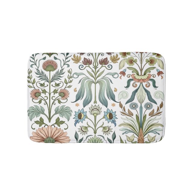 Tapis De Bain Conception florale Art Nouveau 402 fleurs (Devant)