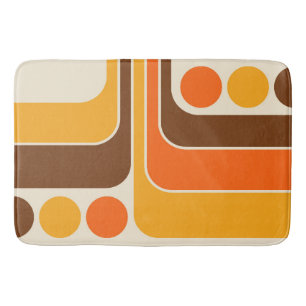 Tapis De Bain Conception géométrique du style rétro de la mi-ann