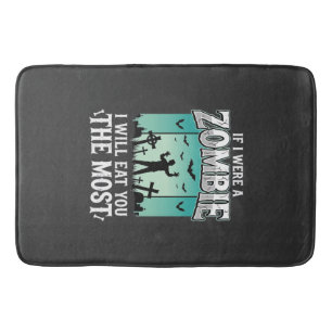 Tapis De Bain Conception Halloween Je Vais Te Manger Zombie_1
