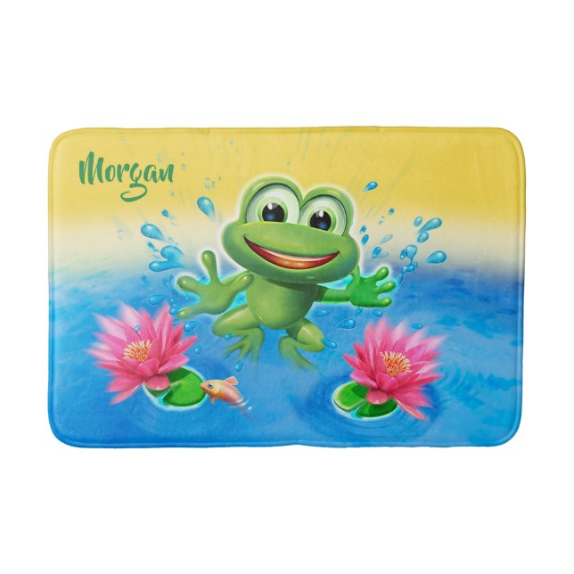 Tapis De Bain Conception moyenne de grenouille de saut de tapis (Devant)