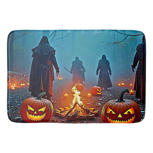 Tapis De Bain Conception rituelle d'Halloween éffrayant (Devant)