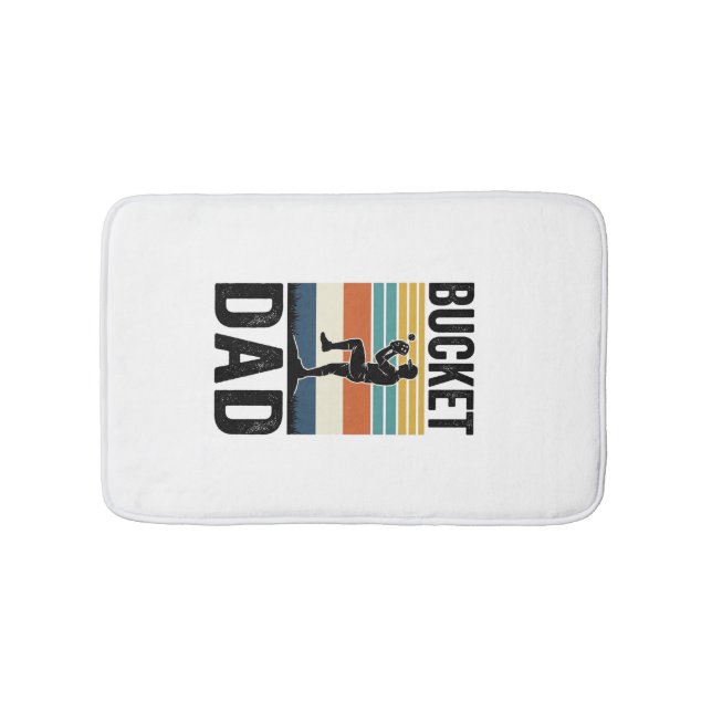 Tapis De Bain Conception vectorielle de papa de seau de baseball (Devant)
