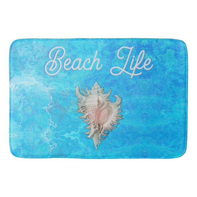 Tapis De Bain Conch Shell "Beach Life" (Devant)