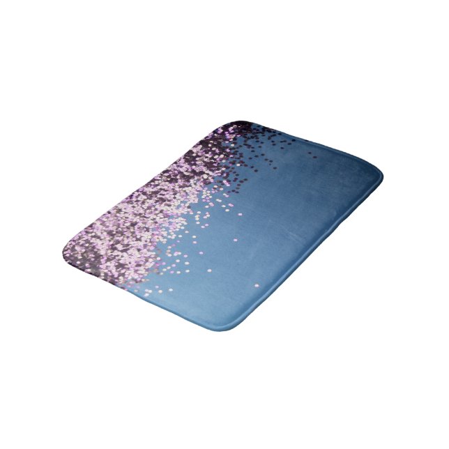 Tapis De Bain Confetti de lavande bleu (Angle)