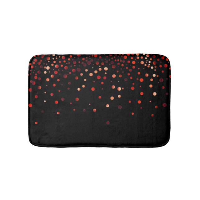 Tapis De Bain Confetti personnalisé Parties scintillant rouge no (Devant)