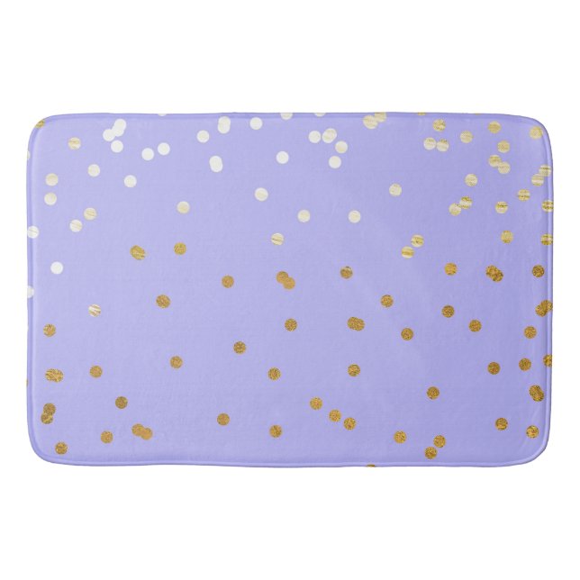 Tapis De Bain Confettis violets et oraux Points de modernité, Gl (Devant)
